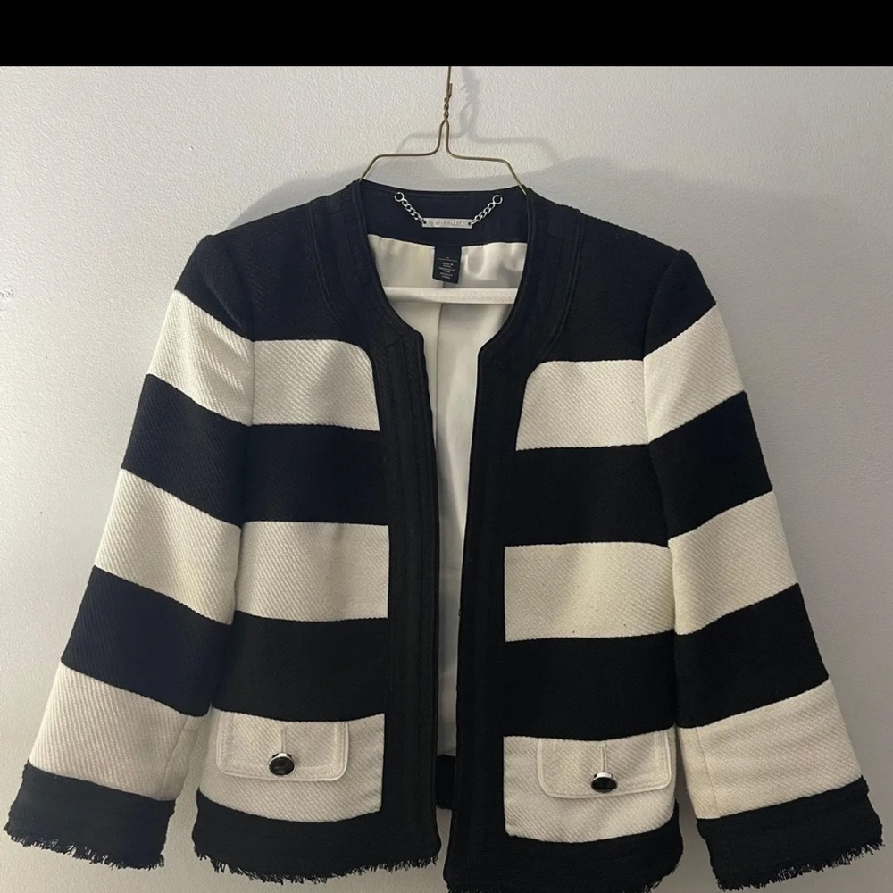 White House Black Market Monochrome Jacket